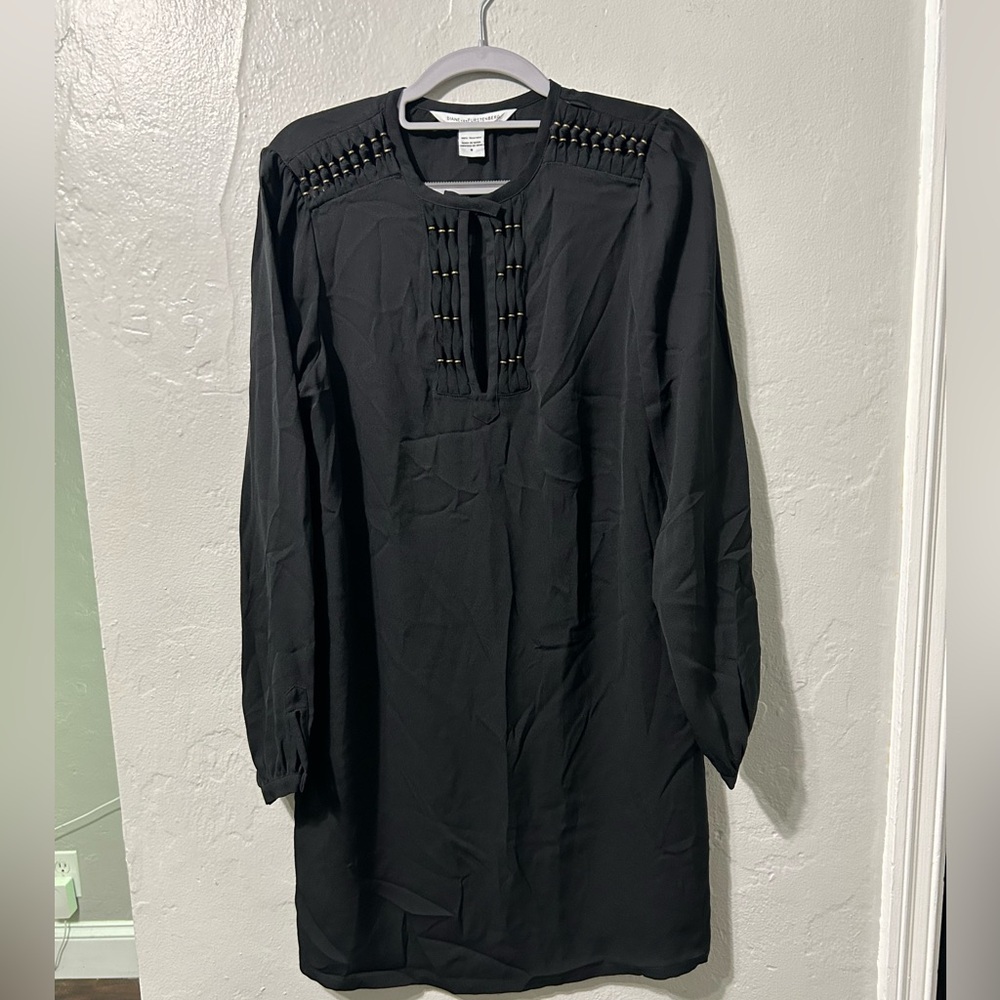 Diane Von Furstenberg black Long Sleeve Dress